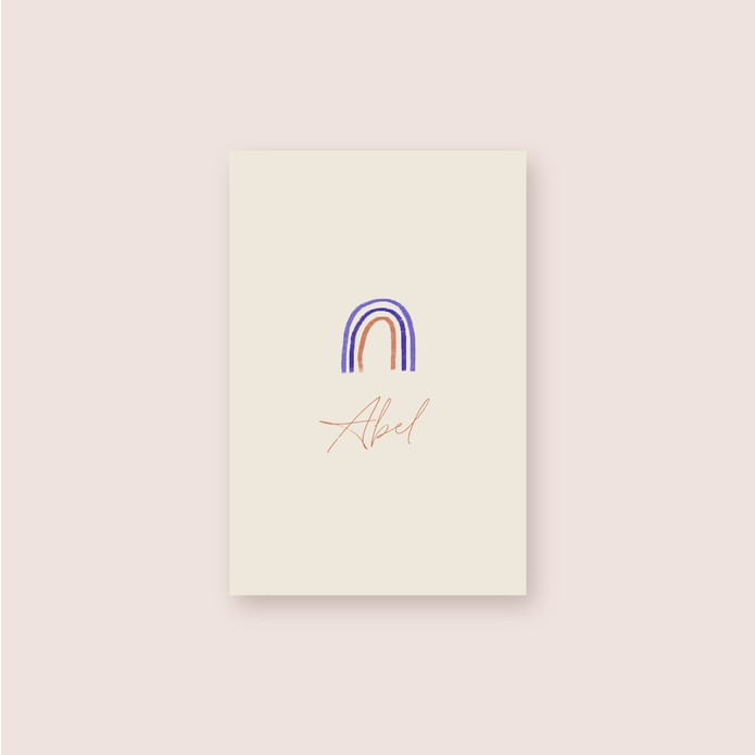 Geboortekaartje unisex met schattige regenboog • ABEL