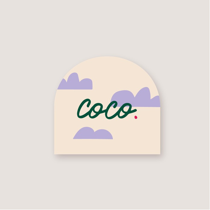 Geboortekaartje met schattige wolkjes • speciale vorm • COCO