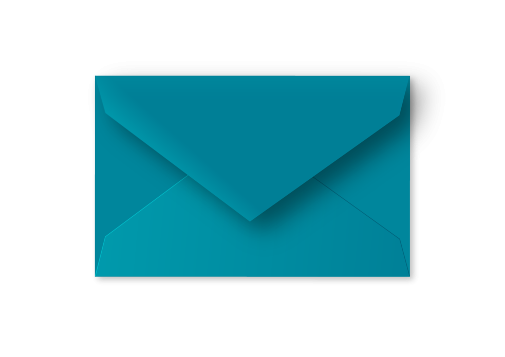 Donker cyaan - grote postkaart