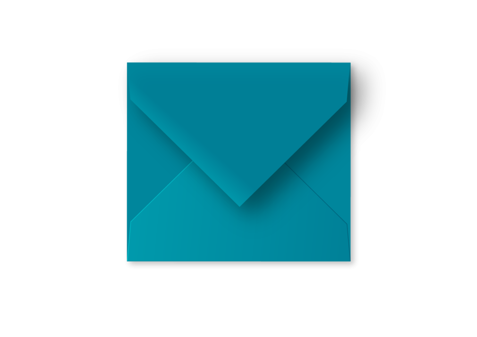 Donker cyaan Vals vierkant