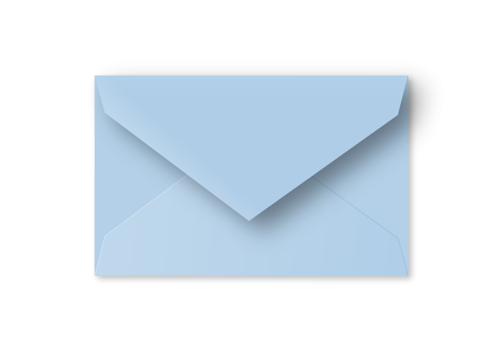 Lichtblauw - grote postkaart