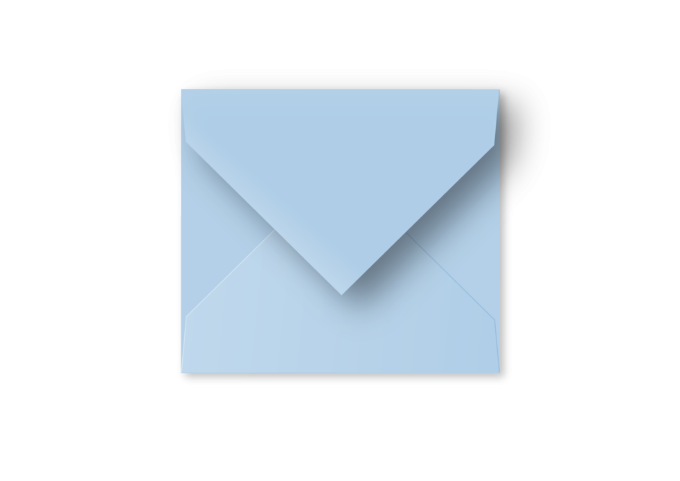 Lichtblauw Vals vierkant