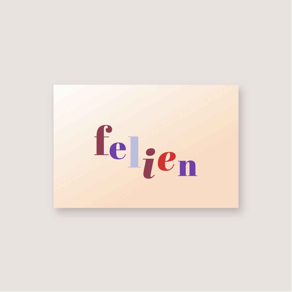 Geboortekaartje gradient achtergrond • A6 postkaart • FELIEN