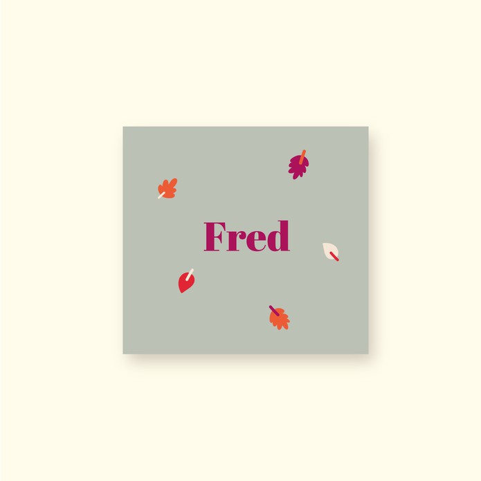 Geboortekaartje met blaadjes • FRED