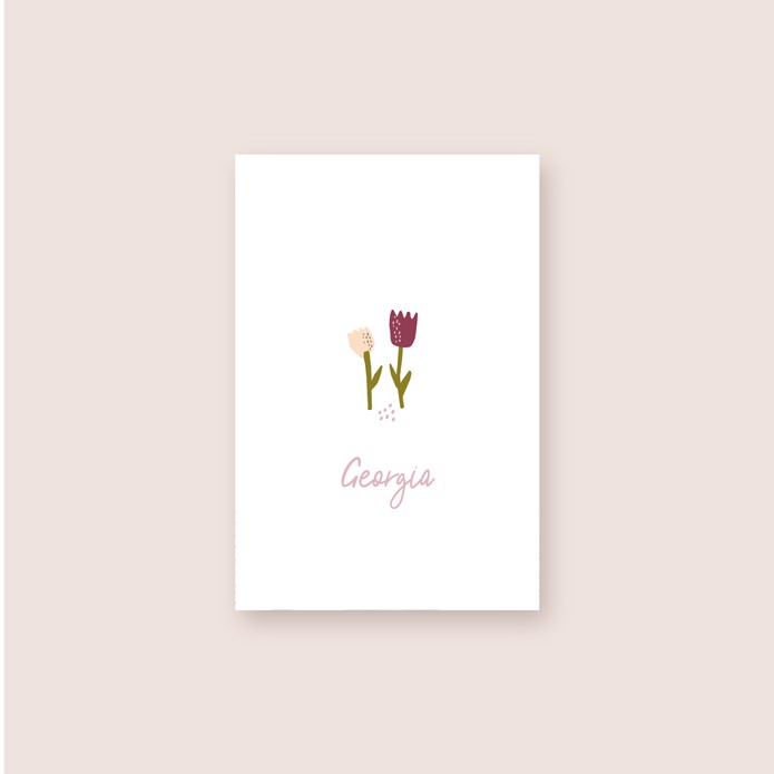 Geboortekaartje grafische tulpen • GEORGIA