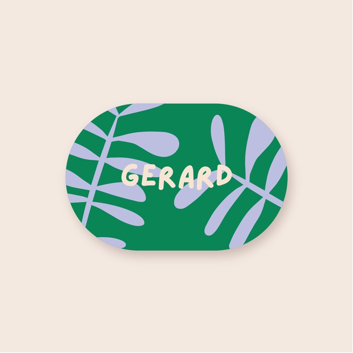 Geboortekaartje kleurrijk met plantjes • speciale vorm • GERARD