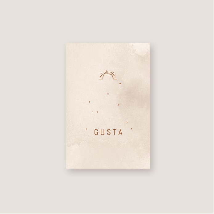 Geboortekaartje stijlvol zon textuur • GUSTA