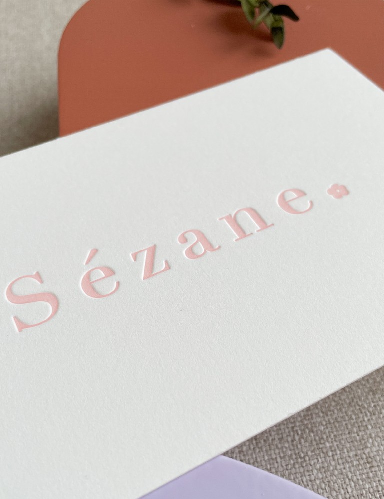 Geboortekaartje croissant letterpress • ALBERT