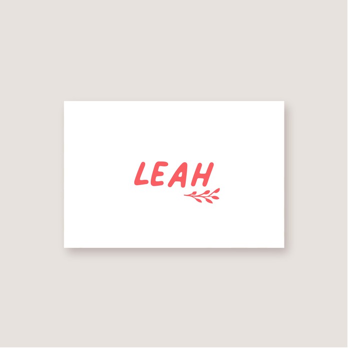 Geboortekaartje minimalistisch letterpress hartje • LEAH