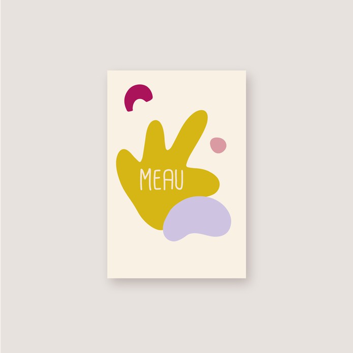 Geboortekaartje kleurrijk minimalistisch streepjes • MEAU