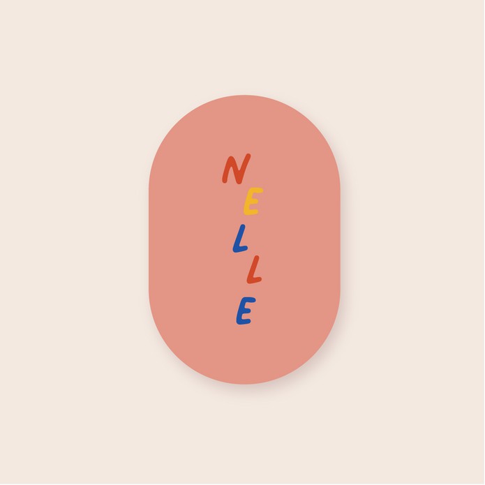 Geboortekaartje unisex kleurrijk en speels • speciale vorm • NELLE