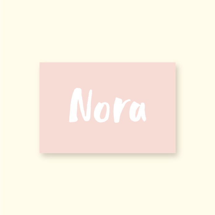 Geboortekaartje minimalistische naam • A6 postkaart • NORA