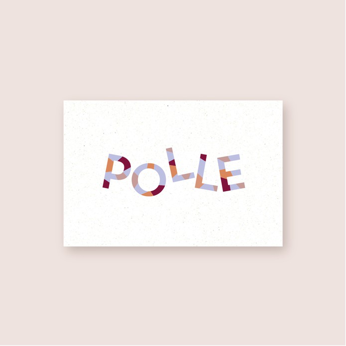 Geboortekaartje met letters in colour block • A6 postkaart • POLLE