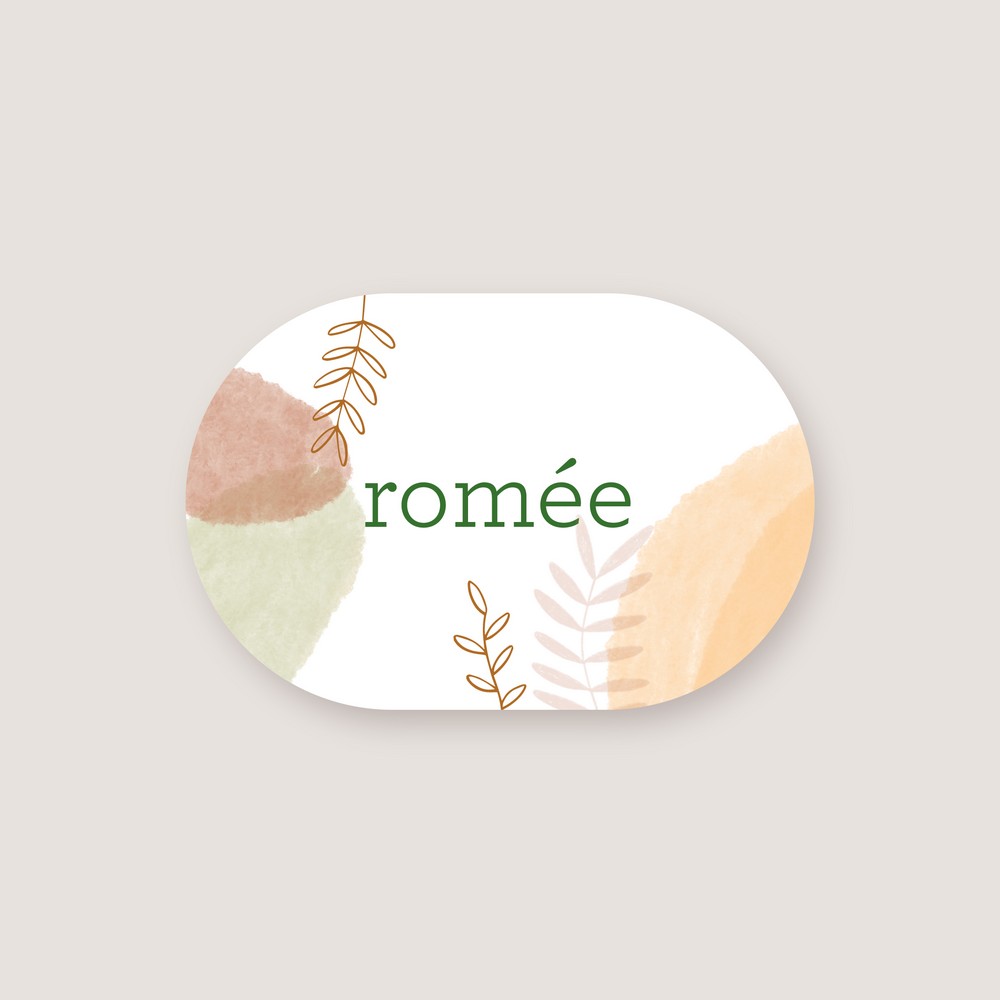 Geboortekaartje romantisch aquarel • speciale vorm • ROMEE