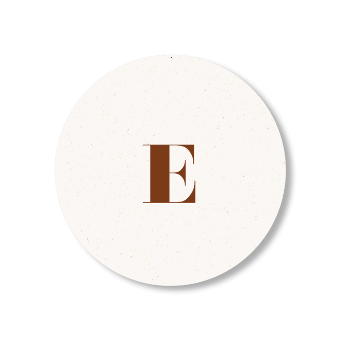 EDGAR • Minimalistische sticker met letter • per rond 4cm