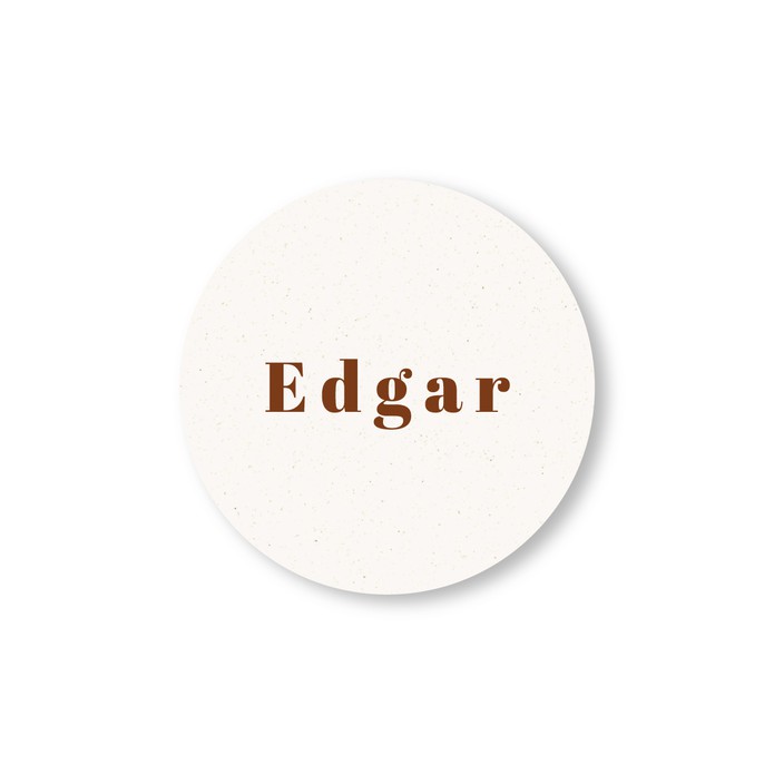 EDGAR • naamsticker • rond 3cm • per vel van 40 stickers