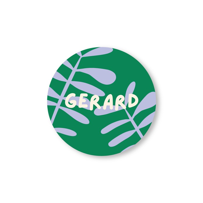 GERARD • naamsticker • rond 3cm • per vel van 40 stickers