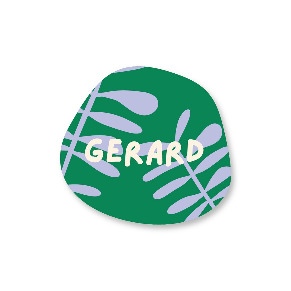 GERARD • naamsticker • vorm 3cm • per vel van 40 stickers