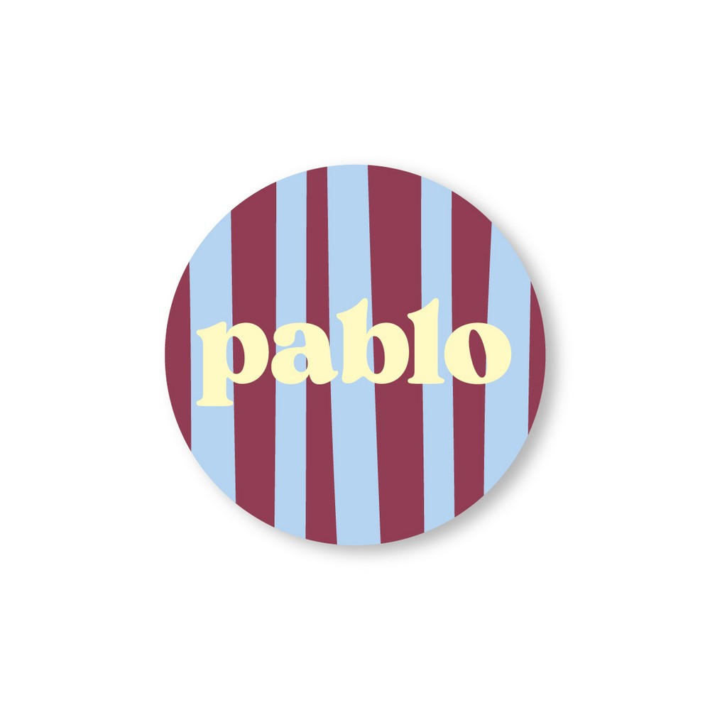 PABLO • naamsticker • rond 3cm • per vel van 40 stickers
