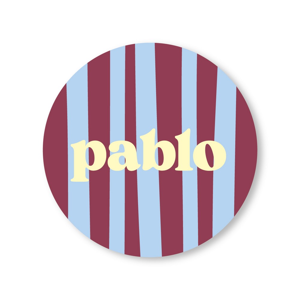 PABLO • naamsticker • rond 4cm • per vel van 24 stickers
