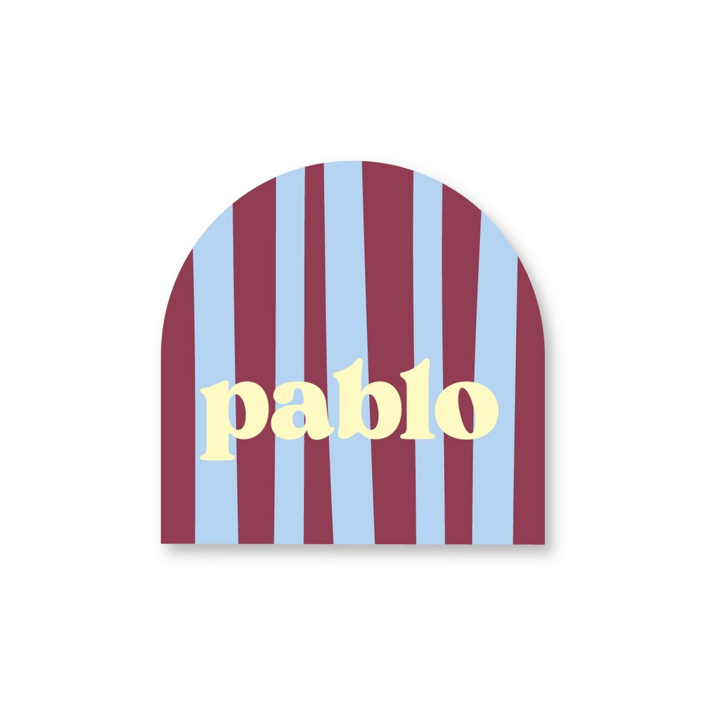 PABLO • naamsticker • boog 3cm • per vel van 48 stickers