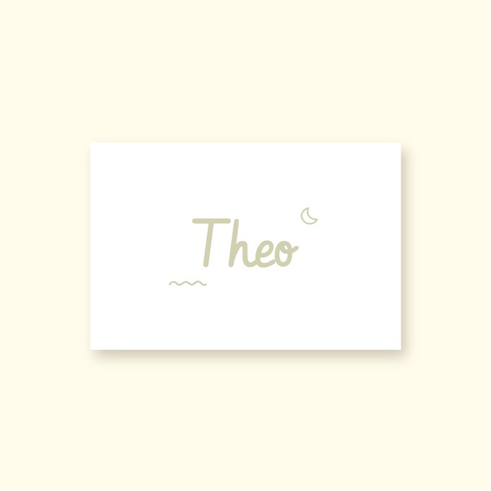 Geboortekaartje unisex minimalistisch letterpress • THEO